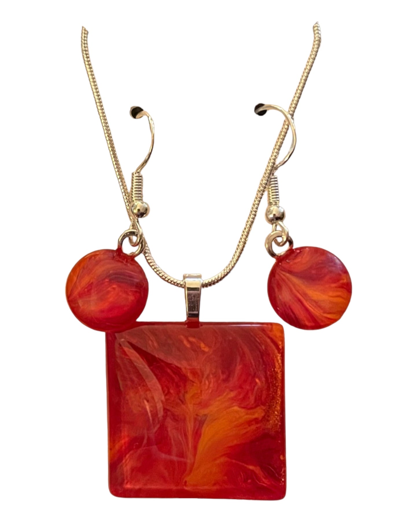 Fire Collection Earrings/Pendant Set FI122