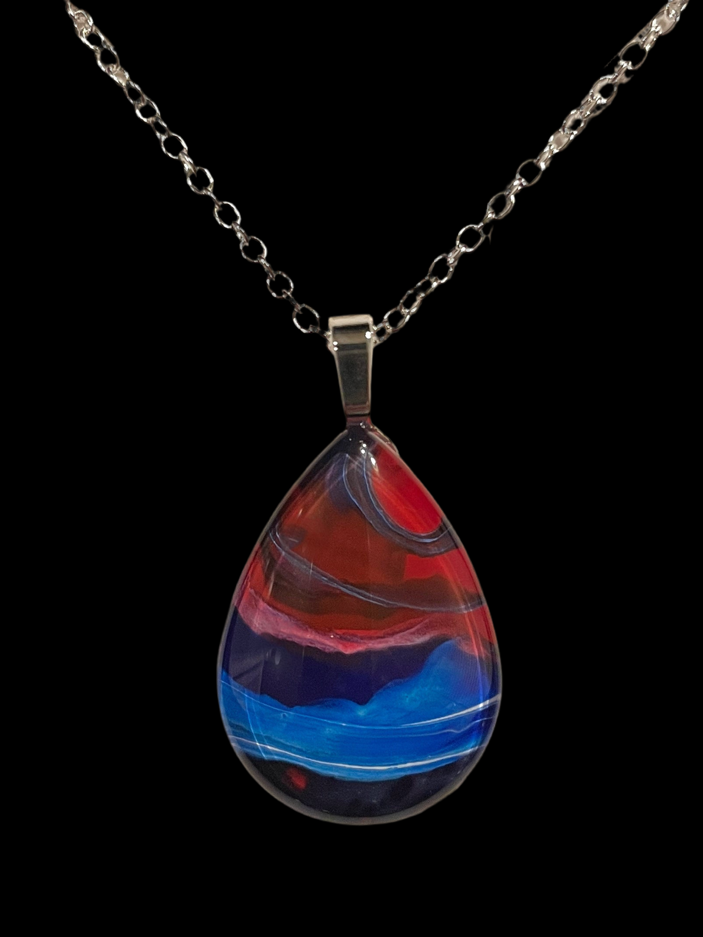 Patriot Collection (red, white and blue) Pendant with necklace PA102