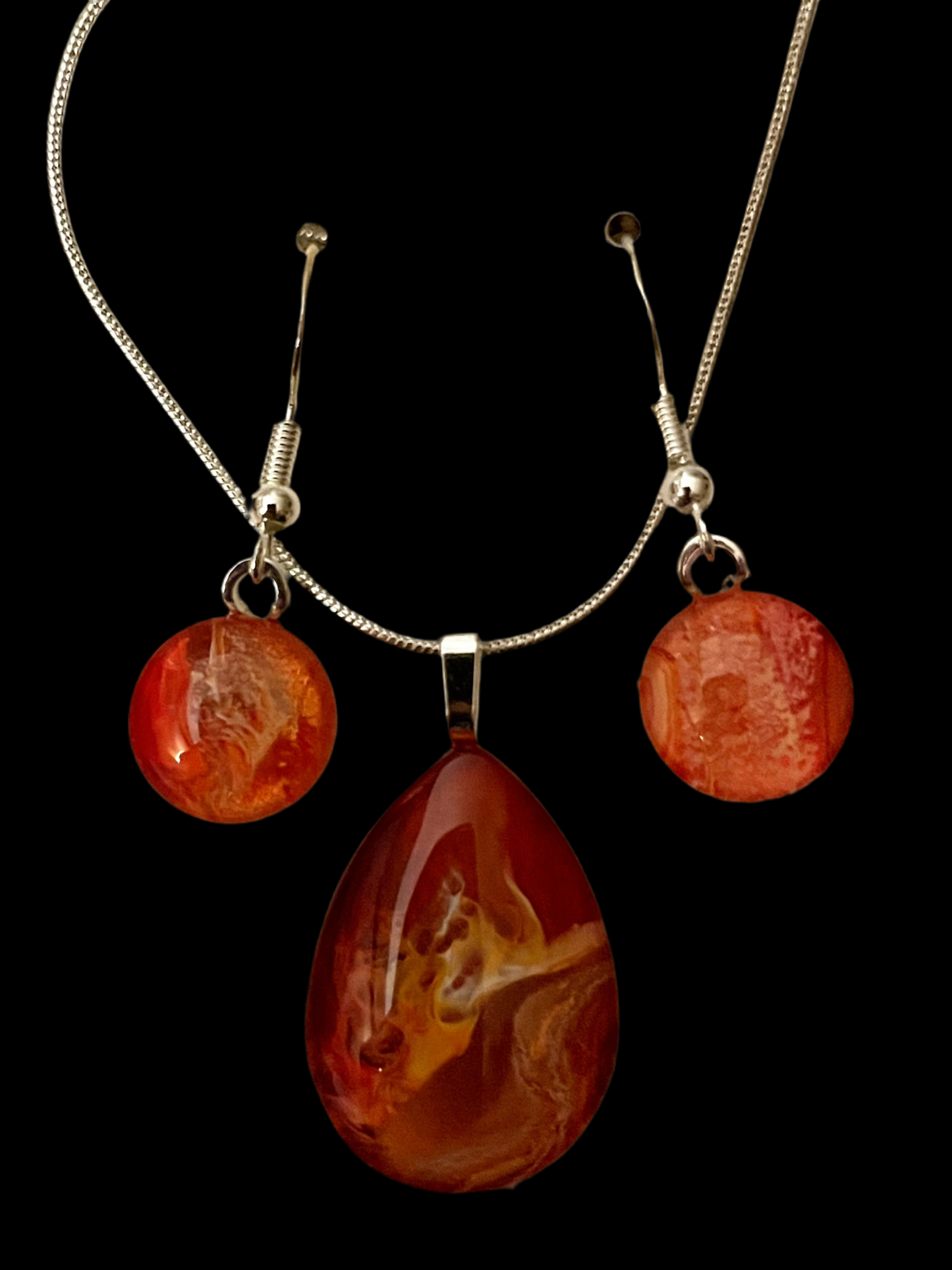 Fire Collection Earrings/Pendant Set FI129