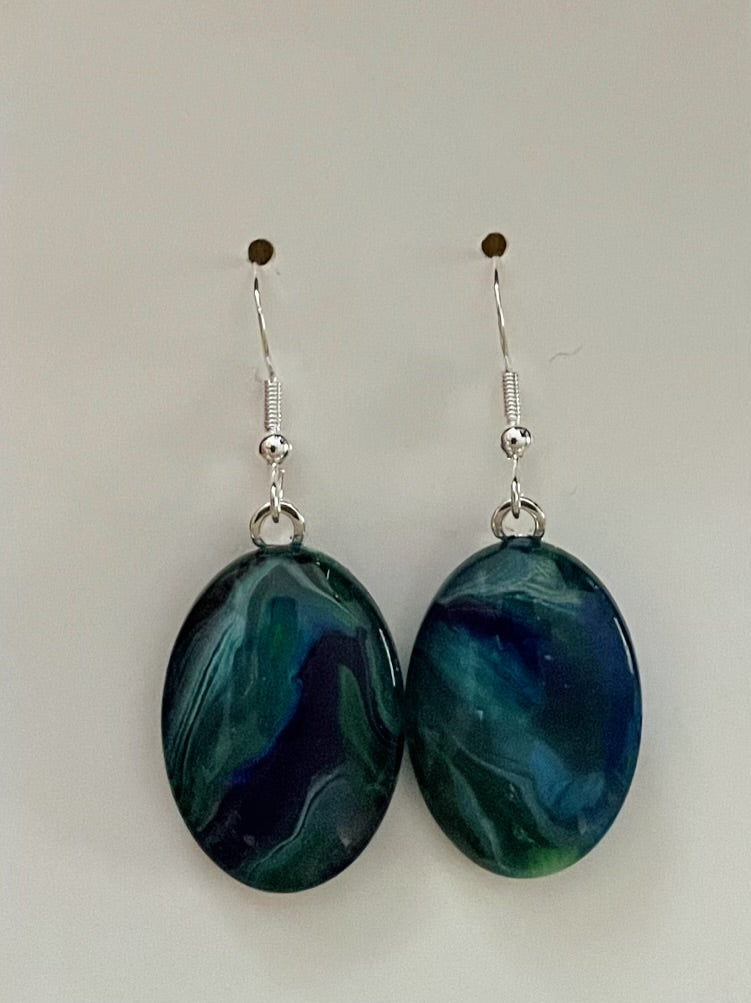 Tranquility (blue, green) Earrings TR116