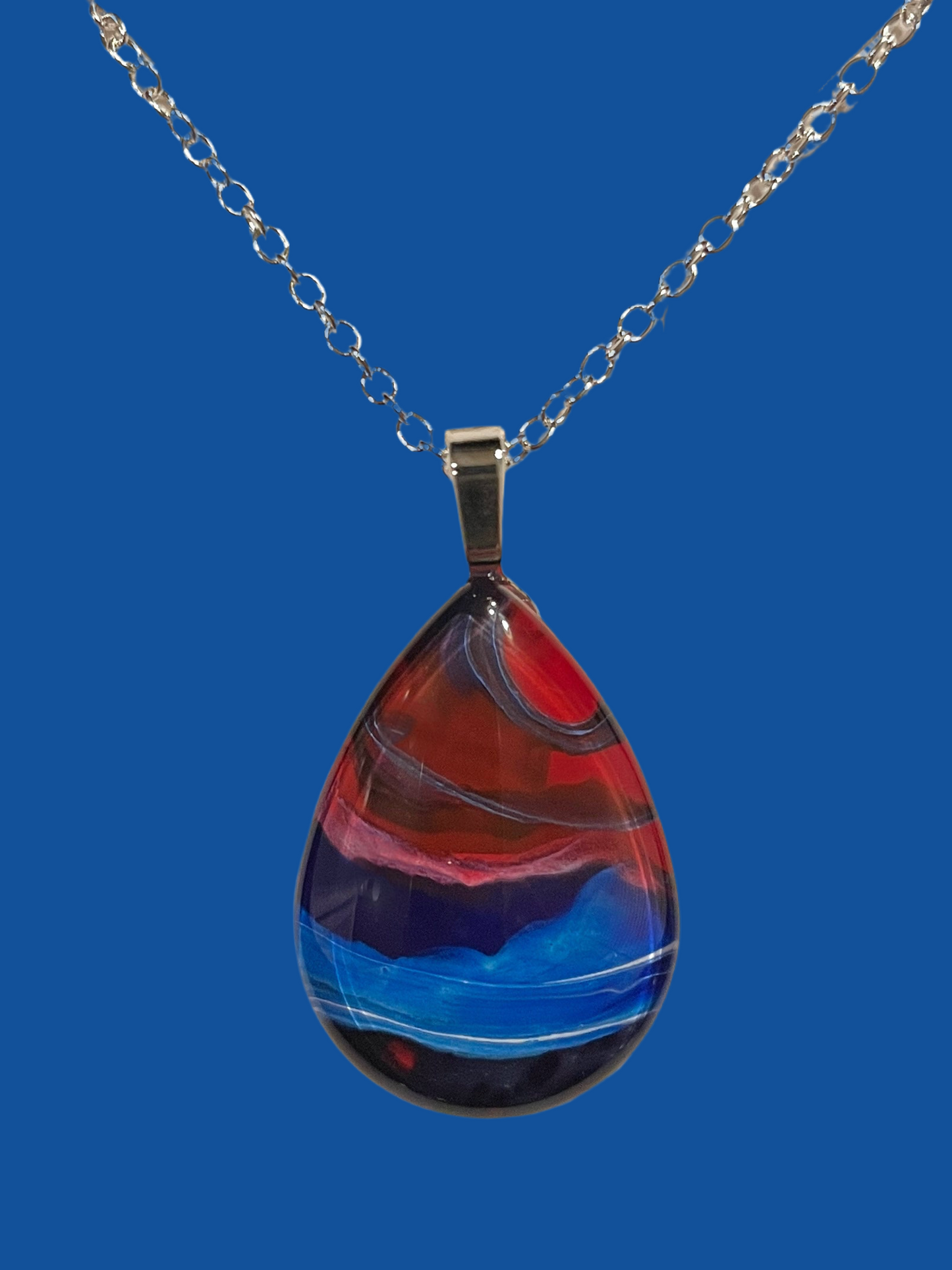 Patriot Collection (red, white and blue) Pendant with necklace PA102