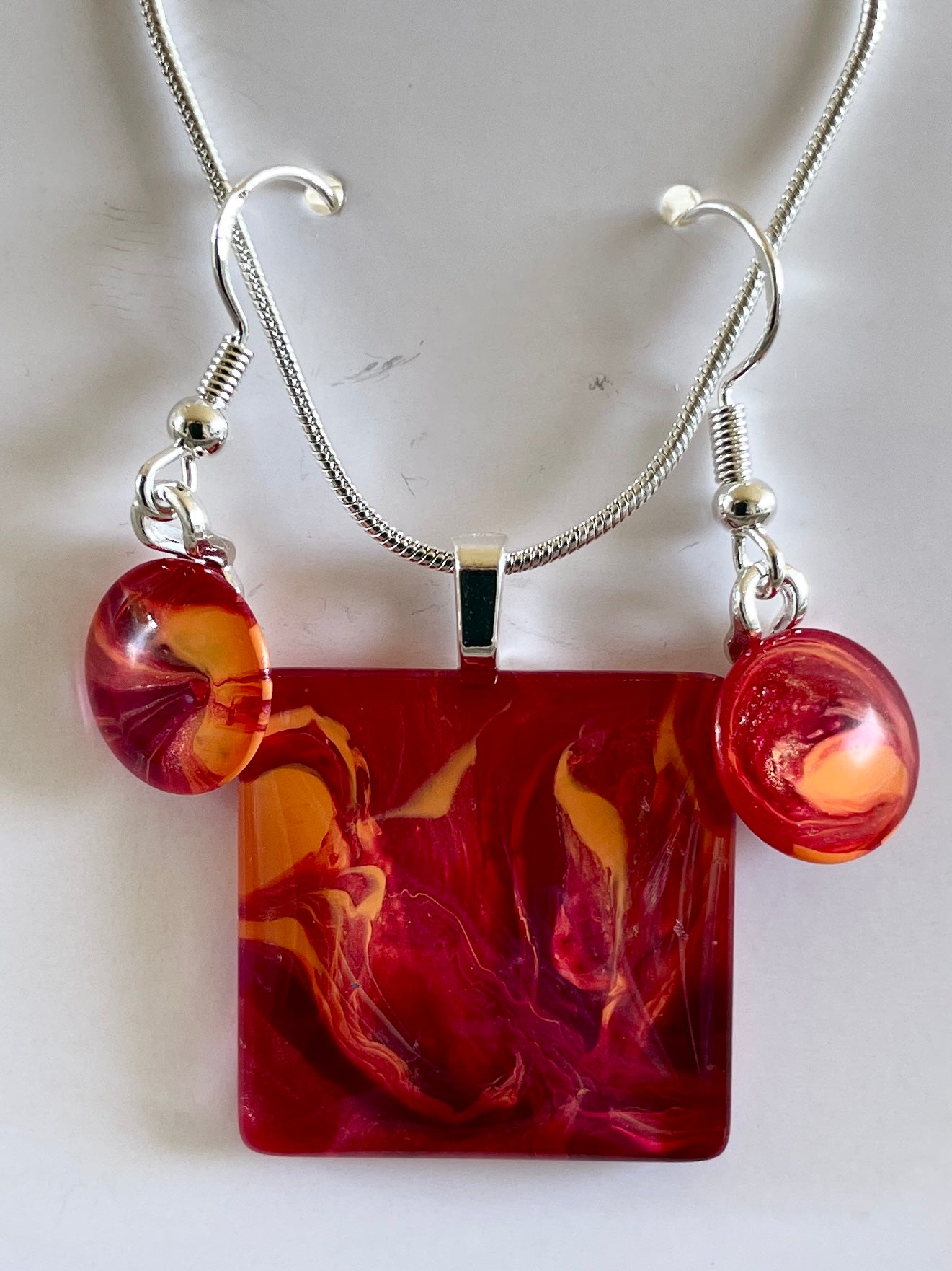 Fire Collection Earrings/Pendant Set FI114