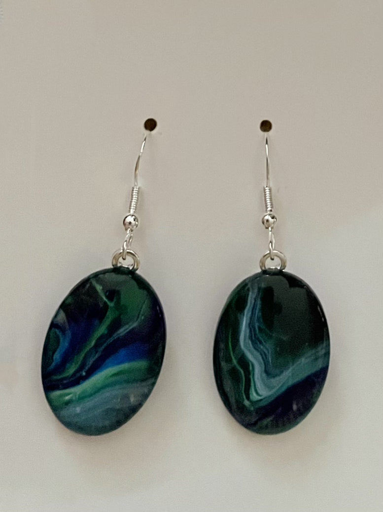 Tranquility (blue, green) Earrings TR115