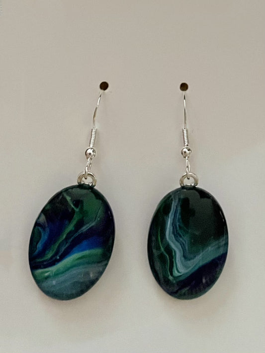 Tranquility (blue, green) Earrings TR115