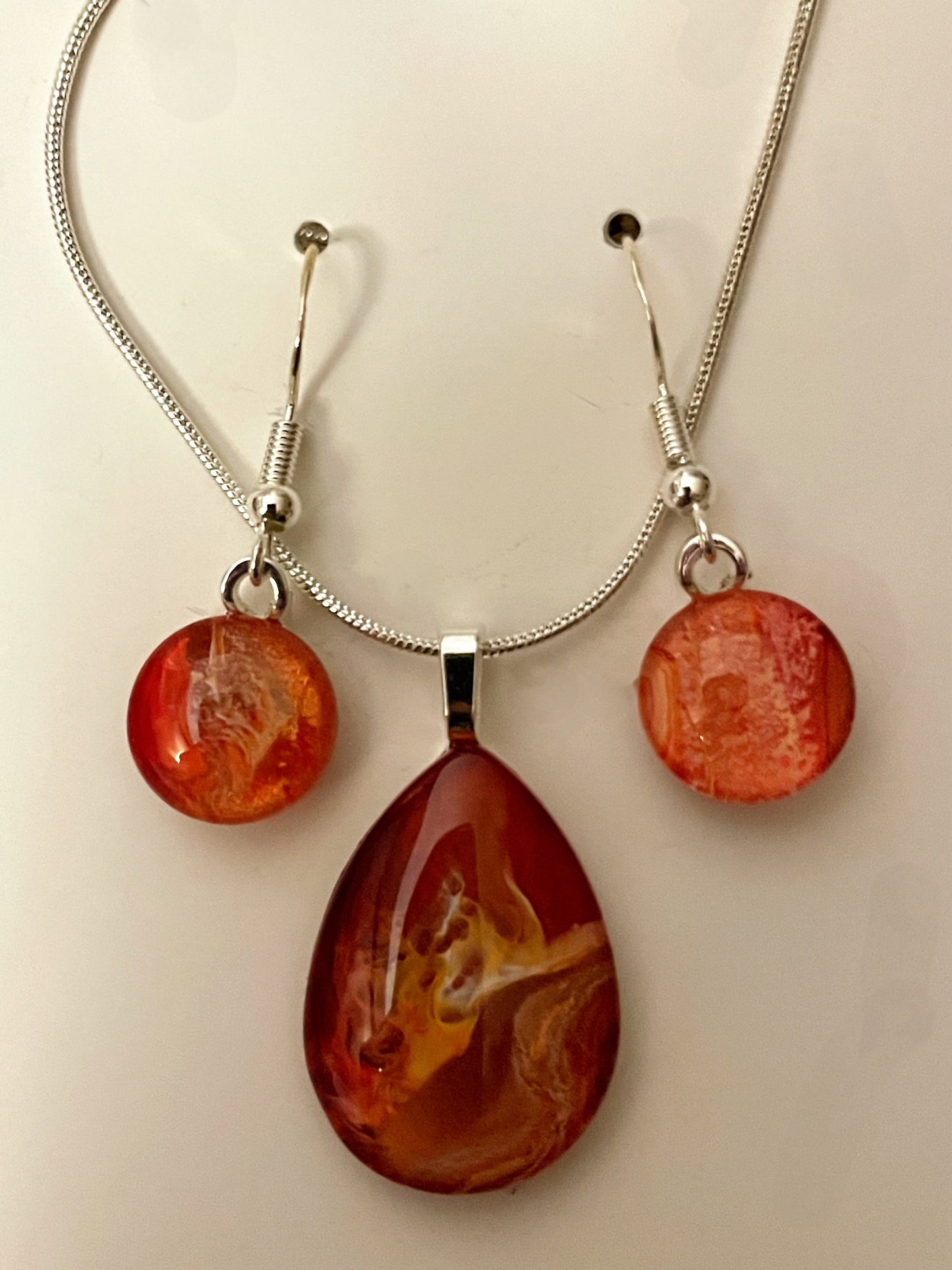 Fire Collection Earrings/Pendant Set FI129