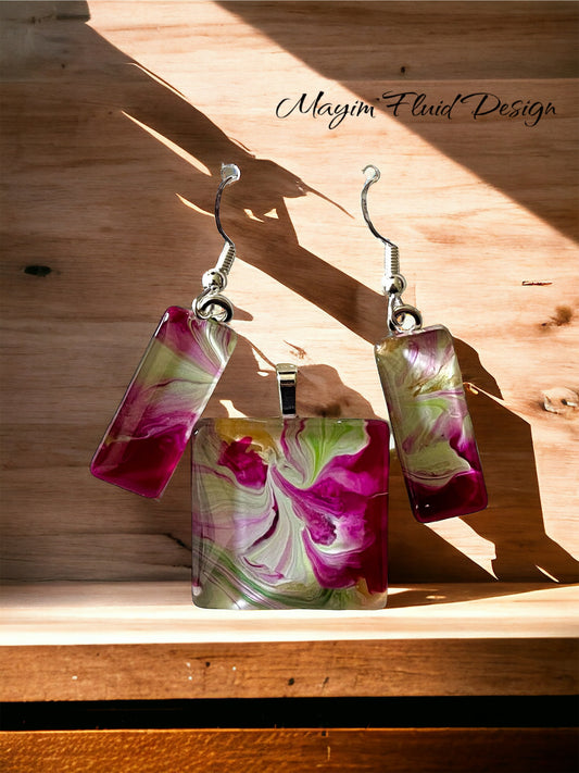 Vibrant Spring Day Earrings/Pendant Set VS106