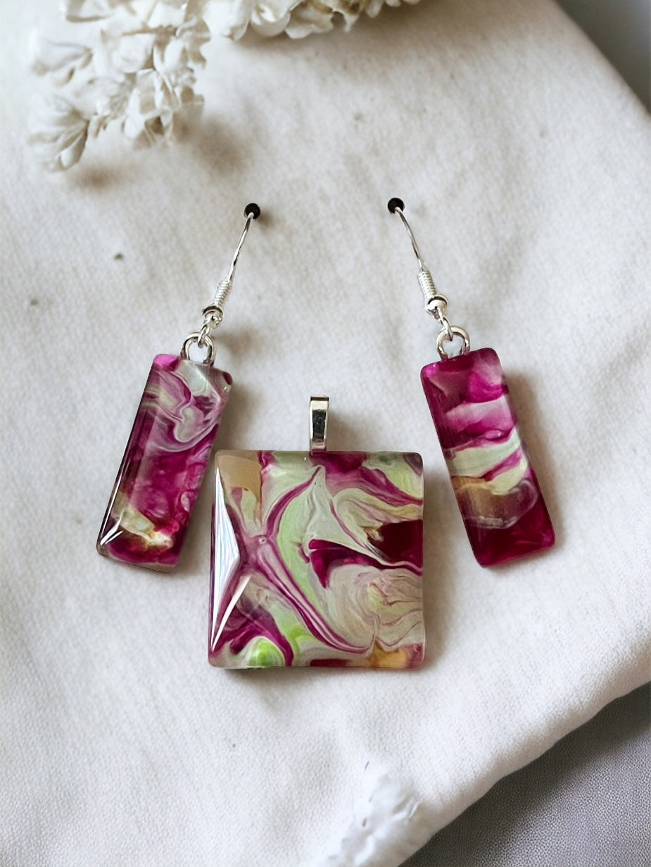 Vibrant Spring Day Earrings/Pendant Set VS127