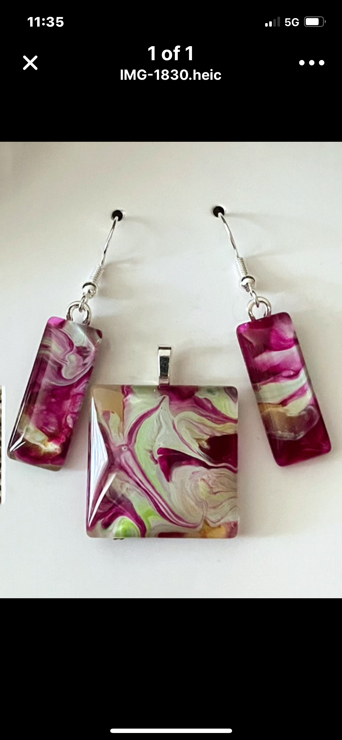 Vibrant Spring Day Earrings/Pendant Set VS127