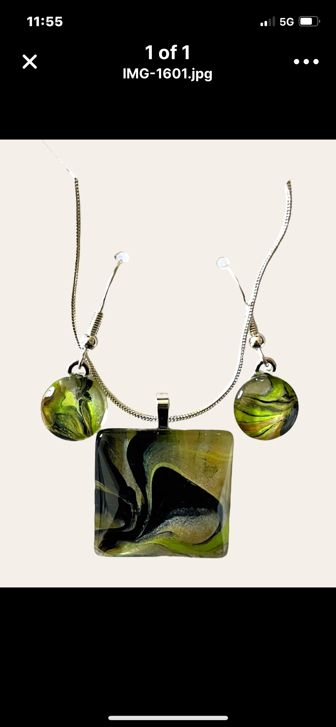 Spring Fever Green Collection Earrings/Pendant Set SF107