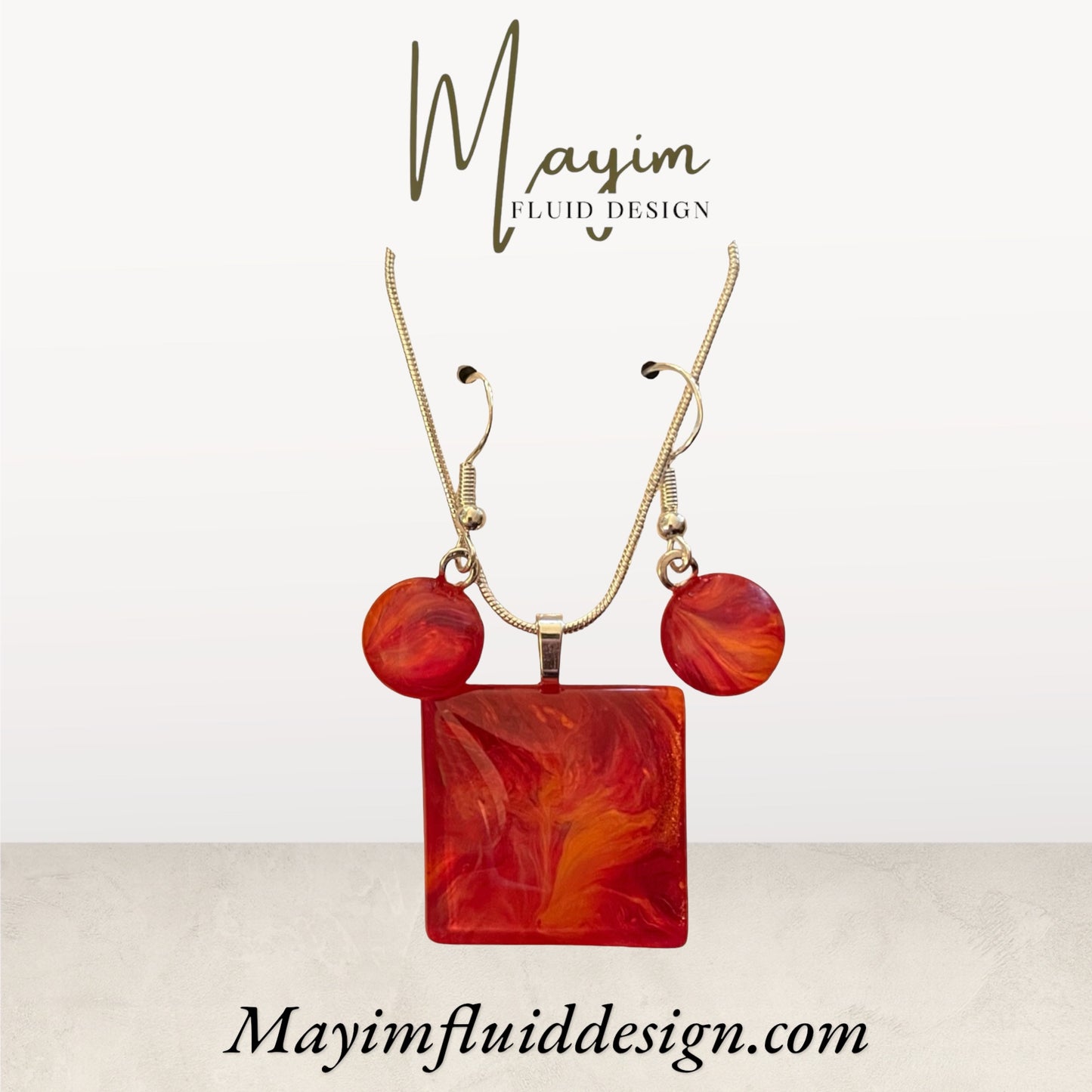 Fire Collection Earrings/Pendant Set FI122