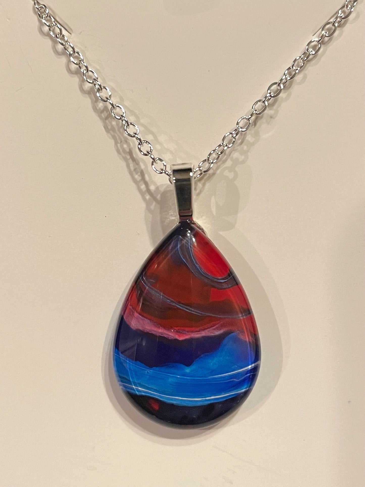 Patriot Collection (red, white and blue) Pendant with necklace PA102