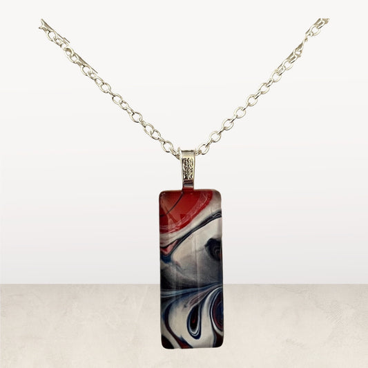 Patriot Collection (red, white and blue) Pendant with necklace PA146